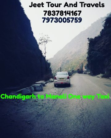 Chandigarh to Manali Taxi Service 